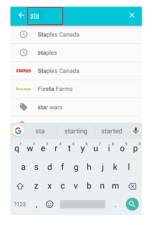 Search field auto-complete