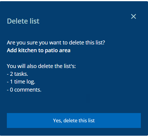 Delete list